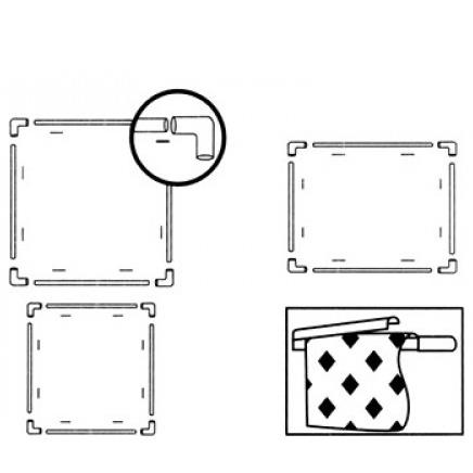 BASTIDOR TUBULAR BLANCO QUILTING 43CM X 43CM - Imagen 3